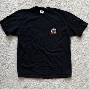 Classic Black Men's T-Shirt with “the Alamo” embroidered patch